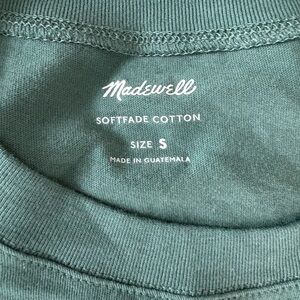 Madewell softfade cotton tee, size S, green